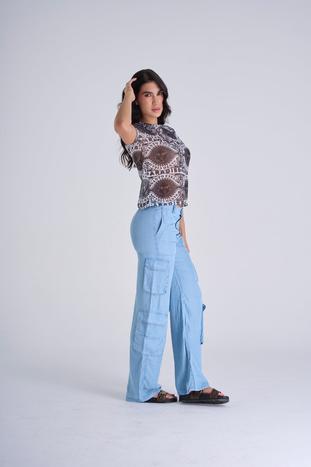 Camisa mesh paradise • Camisa con transparencia