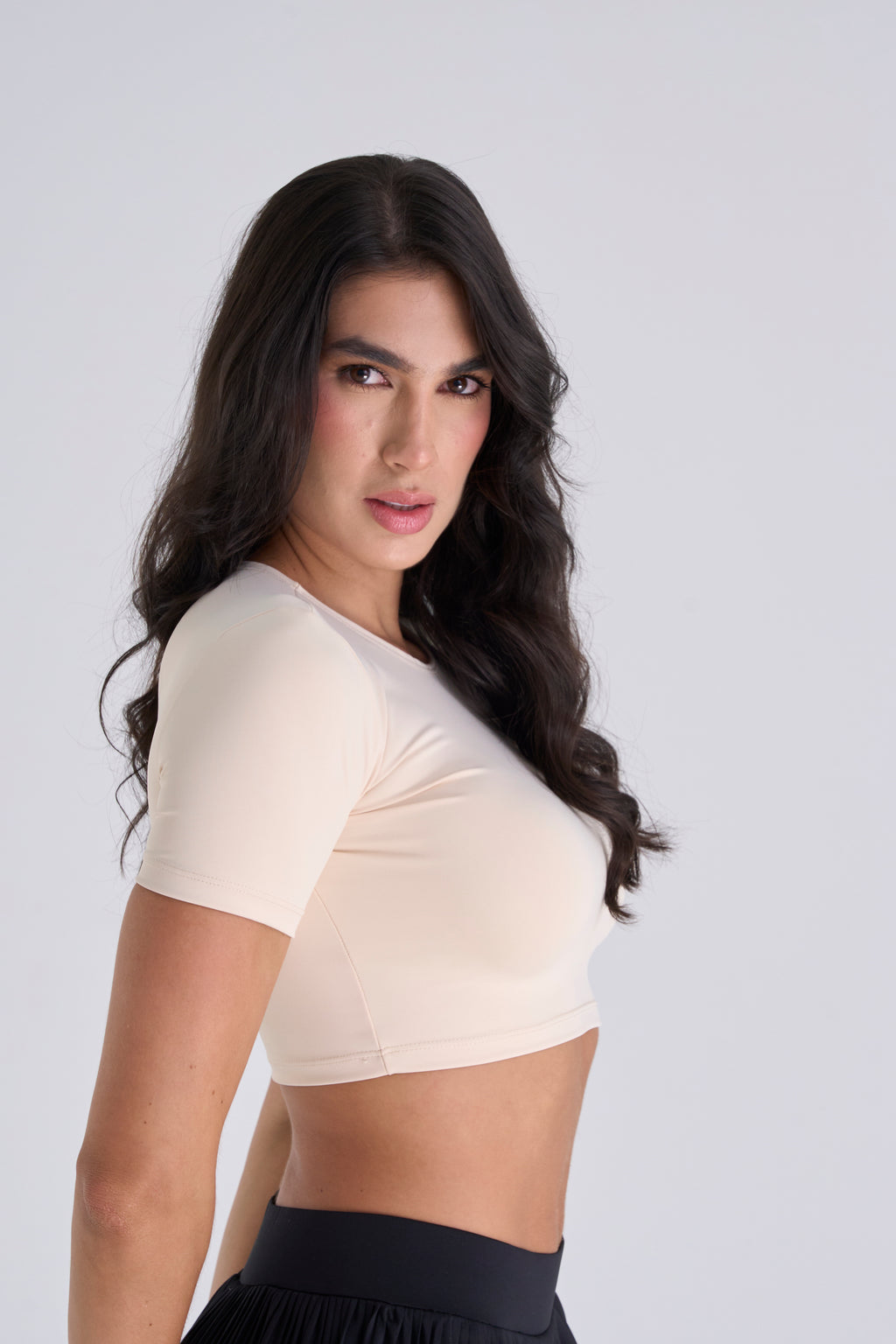 Éter Top Completo • Crop top manga corta
