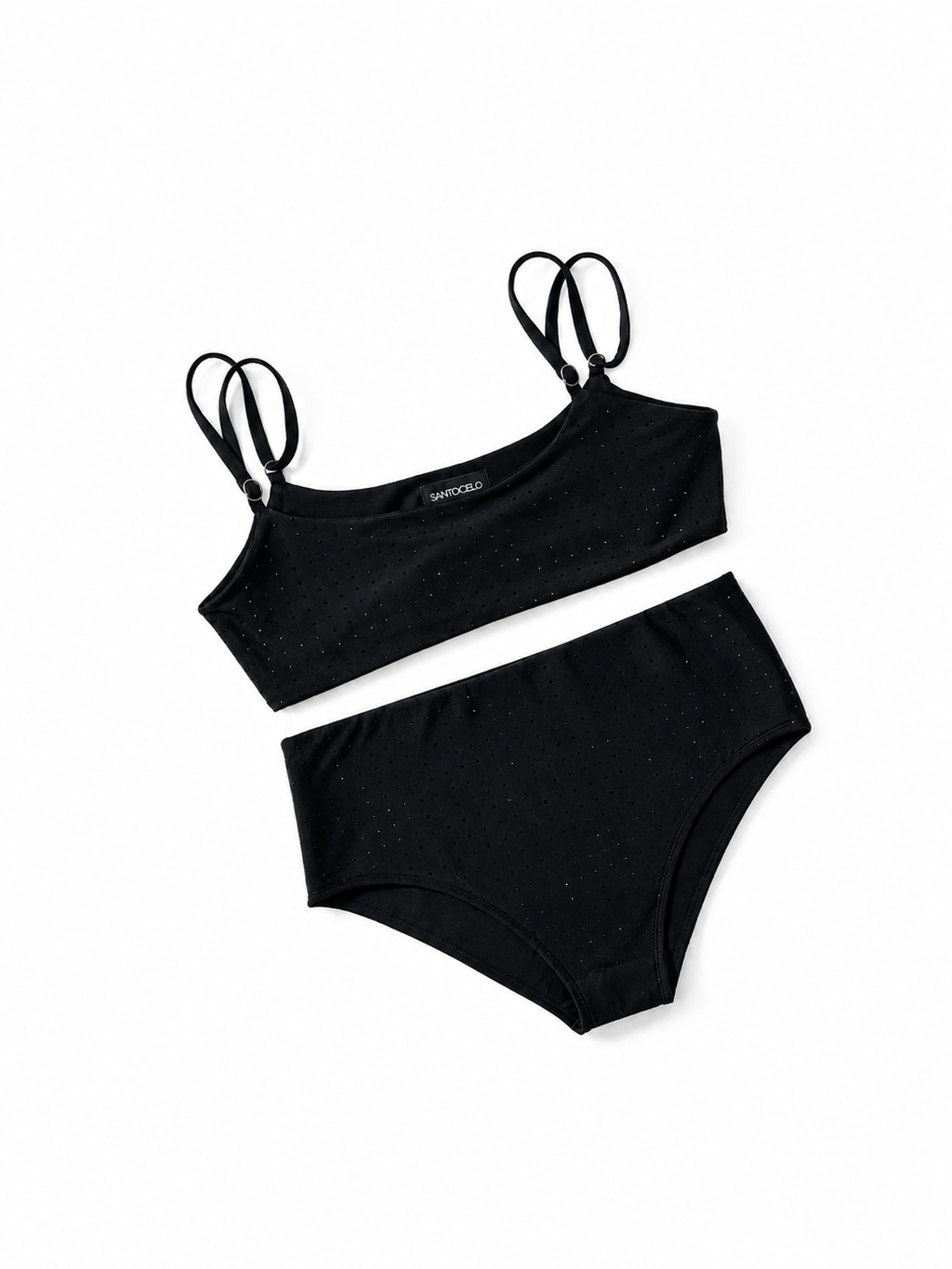 Sende set • Set de panty y top de brillos